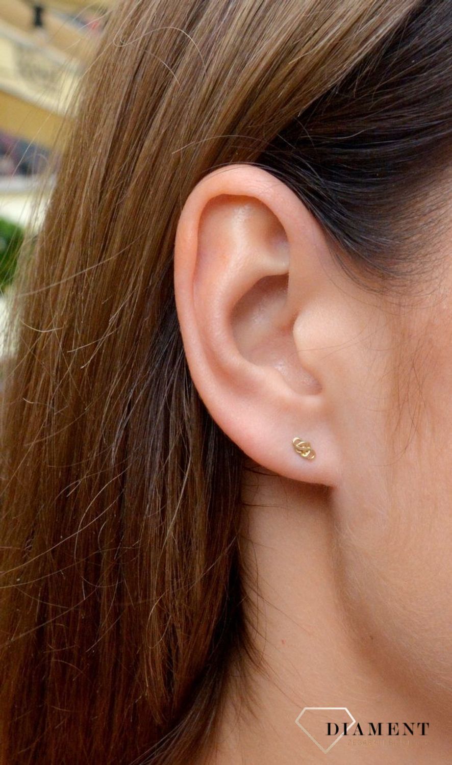 Złote kolczyki w kształcie serca łączone z nieskończonością KL 9928 333. Eleganckie kolczyki złote. Zdobione złote kolczyki. Kolczyki złote serca. Kolczyki w kolorze złotym. Kolczyki złote dla kobiet.jpg